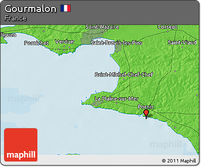 Political 3D Map of Gourmalon