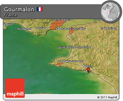 Satellite 3D Map of Gourmalon