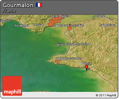 Satellite 3D Map of Gourmalon