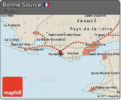 Shaded Relief 3D Map of Bonne Source