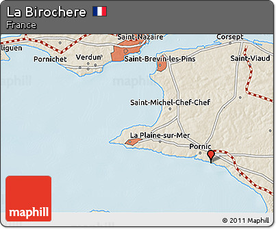 Shaded Relief 3D Map of La Birochere