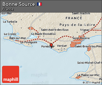 Shaded Relief 3D Map of Bonne Source