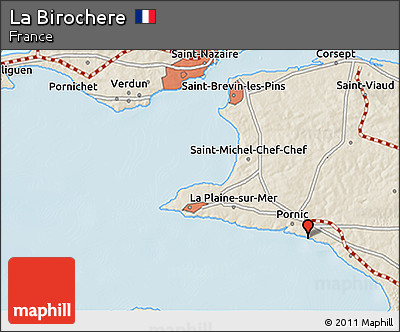 Shaded Relief 3D Map of La Birochere