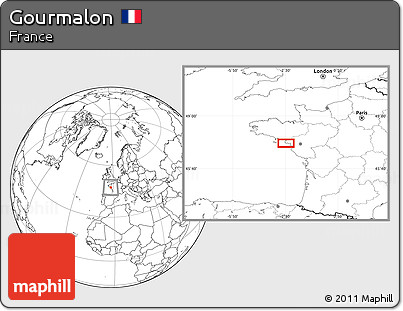 Blank Location Map of Gourmalon