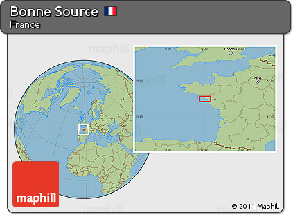 Savanna Style Location Map of Bonne Source