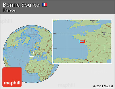 Savanna Style Location Map of Bonne Source