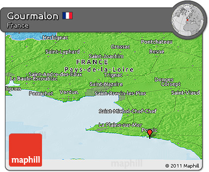 Political Panoramic Map of Gourmalon