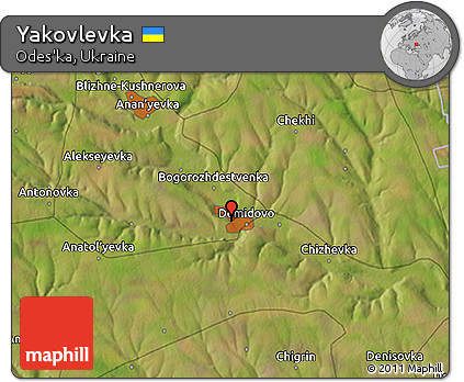 Satellite 3D Map of Yakovlevka