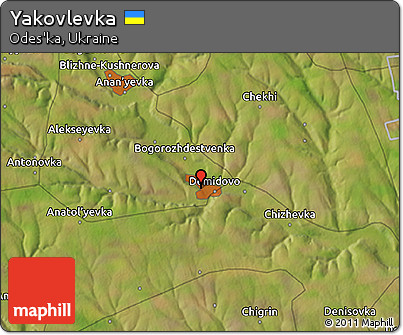 Satellite 3D Map of Yakovlevka