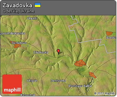 Satellite 3D Map of Zavadovka