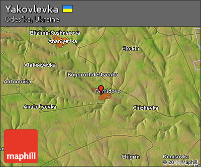 Satellite 3D Map of Yakovlevka