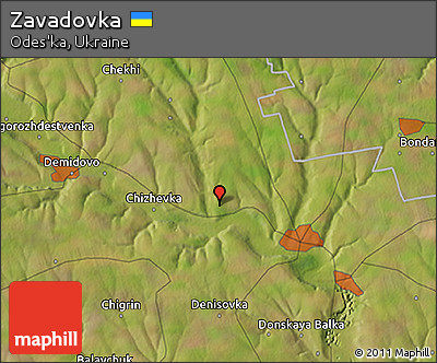 Satellite 3D Map of Zavadovka