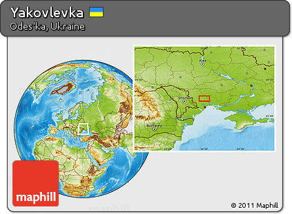 Physical Location Map of Yakovlevka