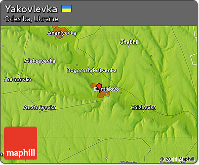 Physical Map of Yakovlevka