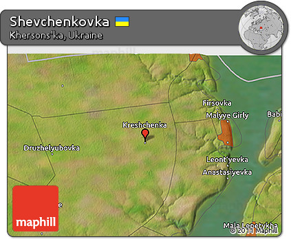 Satellite 3D Map of Shevchenkovka