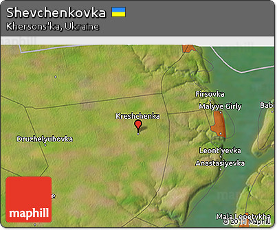 Satellite 3D Map of Shevchenkovka