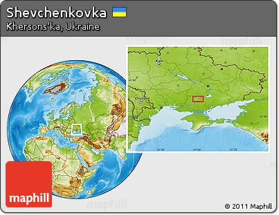 Physical Location Map of Shevchenkovka