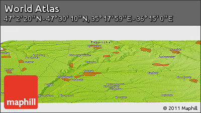 Physical Panoramic Map of the Area around 47° 16' 15" N, 35° 46' 29" E