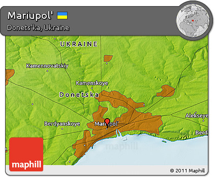 Physical 3D Map of Mariupol'