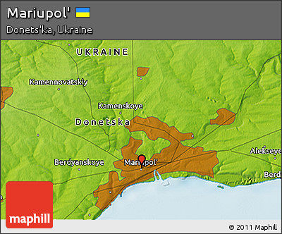 Physical 3D Map of Mariupol'