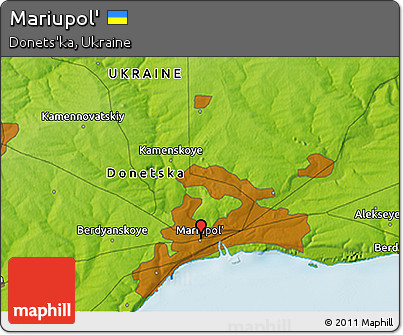 Physical 3D Map of Mariupol'