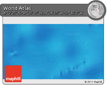 Physical 3D Map of the Area around 47° 16' 15" N, 38° 10' 29" W