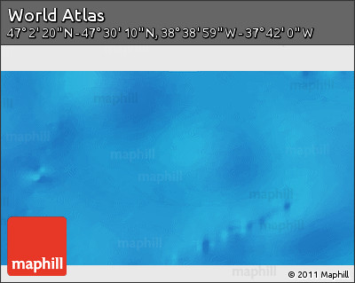 Physical 3D Map of the Area around 47° 16' 15" N, 38° 10' 29" W