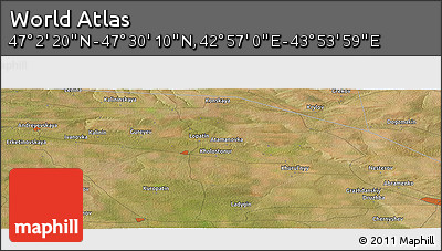 Satellite Panoramic Map of the Area around 47° 16' 15" N, 43° 25' 29" E