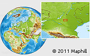 Physical Location Map of the area around 47° 16' 15" N, 44° 16' 29" E
