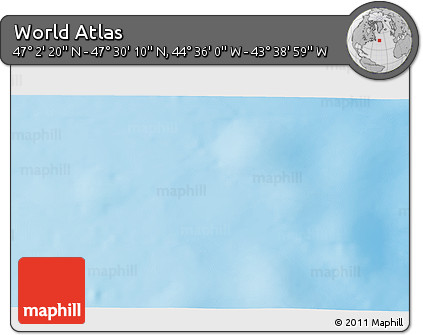 Physical 3D Map of the Area around 47° 16' 15" N, 44° 7' 30" W