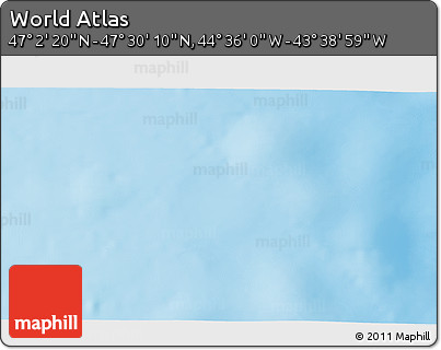 Physical 3D Map of the Area around 47° 16' 15" N, 44° 7' 30" W