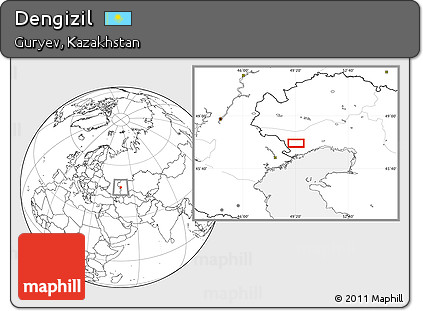 Blank Location Map of Dengizil