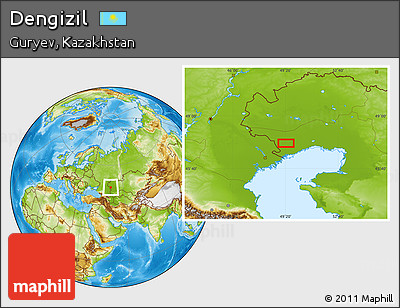 Physical Location Map of Dengizil