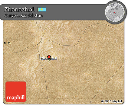 Satellite Map of Zhanazhol