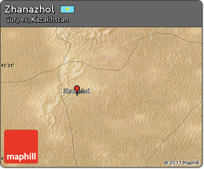 Satellite Map of Zhanazhol
