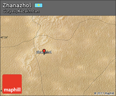 Satellite Map of Zhanazhol