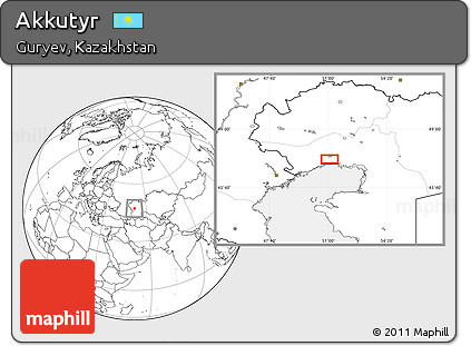 Blank Location Map of Akkutyr