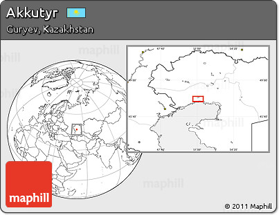 Blank Location Map of Akkutyr