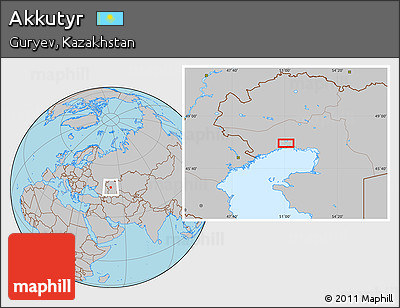 Gray Location Map of Akkutyr