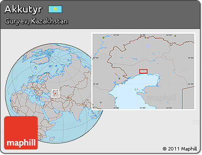 Gray Location Map of Akkutyr