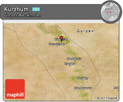 Satellite 3D Map of Kurzhum