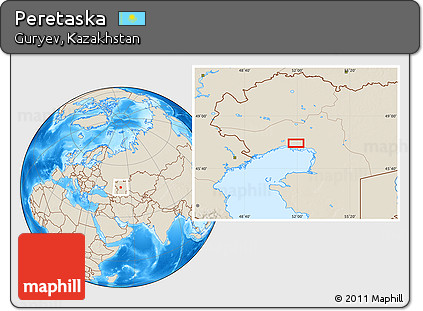 Shaded Relief Location Map of Peretaska
