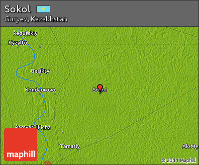 Physical Map of Sokol
