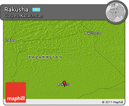 Physical 3D Map of Rakusha