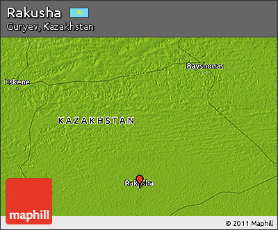 Physical 3D Map of Rakusha