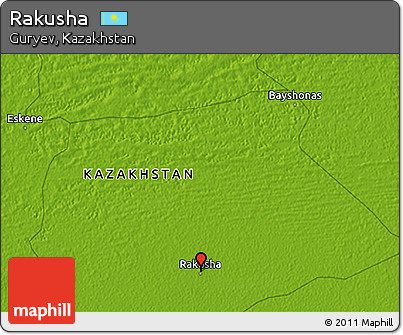 Physical 3D Map of Rakusha