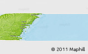 Physical Panoramic Map of Petty Harbour