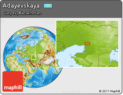 Physical Location Map of Adayevskaya