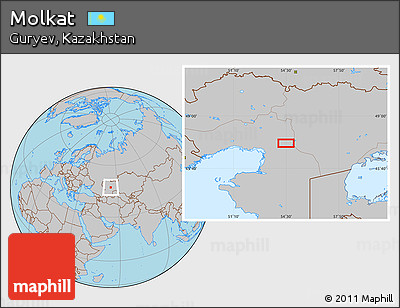 Gray Location Map of Molkat