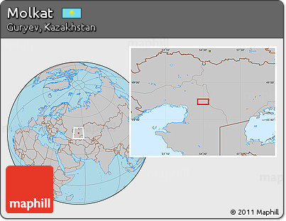 Gray Location Map of Molkat